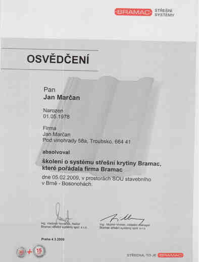 Certifikáty a osvědčení