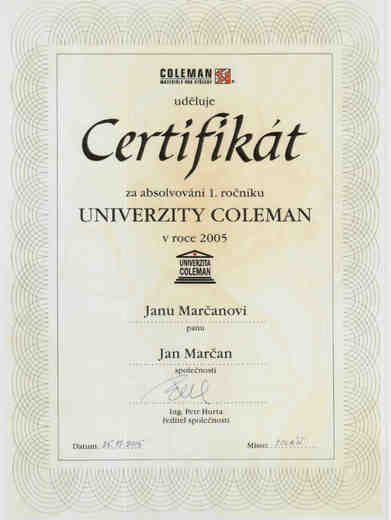 Certifikáty a osvědčení