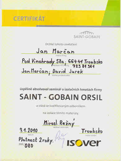 Certifikáty a osvědčení