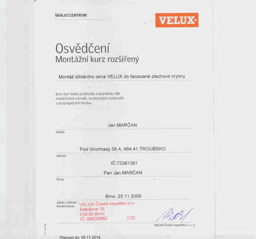 Certifikáty a osvědčení