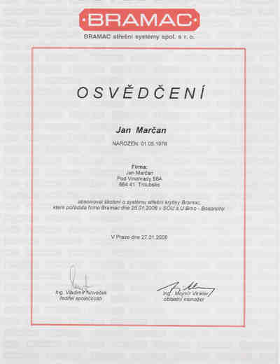 Certifikáty a osvědčení